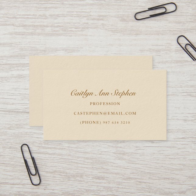 Elegant Business Card (Front/Back In Situ)