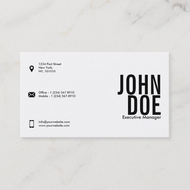 Elegant Business Card (Front)