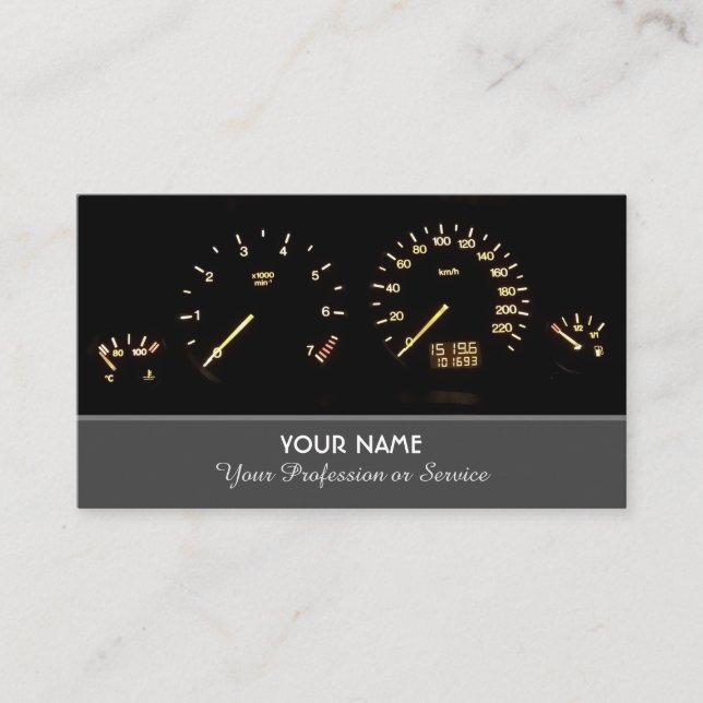 Elegant business card for car repair experts (Front)