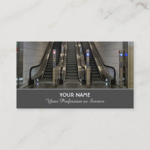 Elegant business card for escalator experts