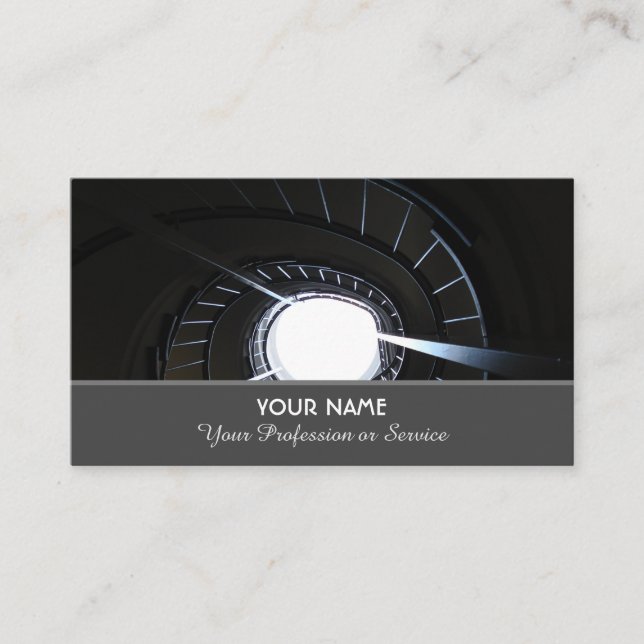 Elegant business card for escalator experts (Front)