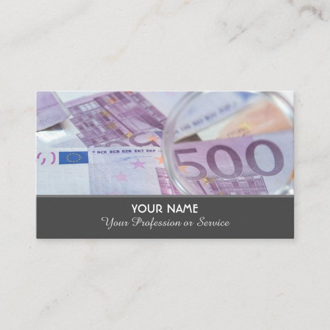 Elegant business card for financial experts (Front)