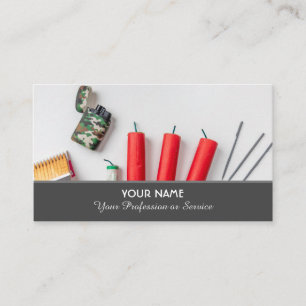 Elegant business card for firework services