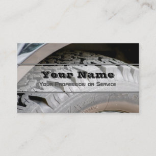 Elegant business card for wheel and tire experts