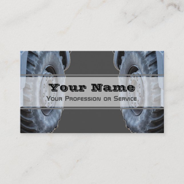 Elegant business card for wheel and tire experts (Front)