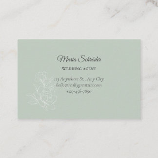Elegant Business Card Green Gold