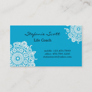 Elegant Business Card in Sky Blue and White