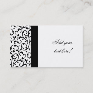 Elegant Business Card Modern Damask Pattern