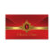 Elegant Business Card Red Gold Trim Red Jewel