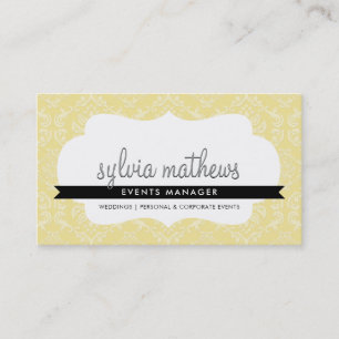 ELEGANT BUSINESS CARD :: stylish damask frame 2