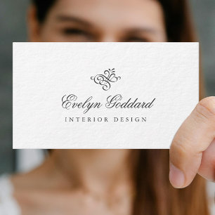 Elegant Business Card Template Script Luxury Grey