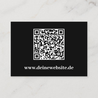 Elegant Business Card with QR Code Black Template