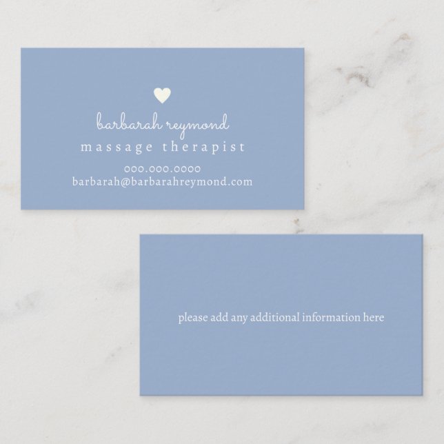Elegant Business Cards For Massage Therapist (Front/Back)