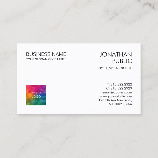 Elegant Business Cards Modern Company Logo Here (Front)