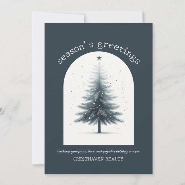 Elegant Business Corporate Christmas Holiday Card (Front)