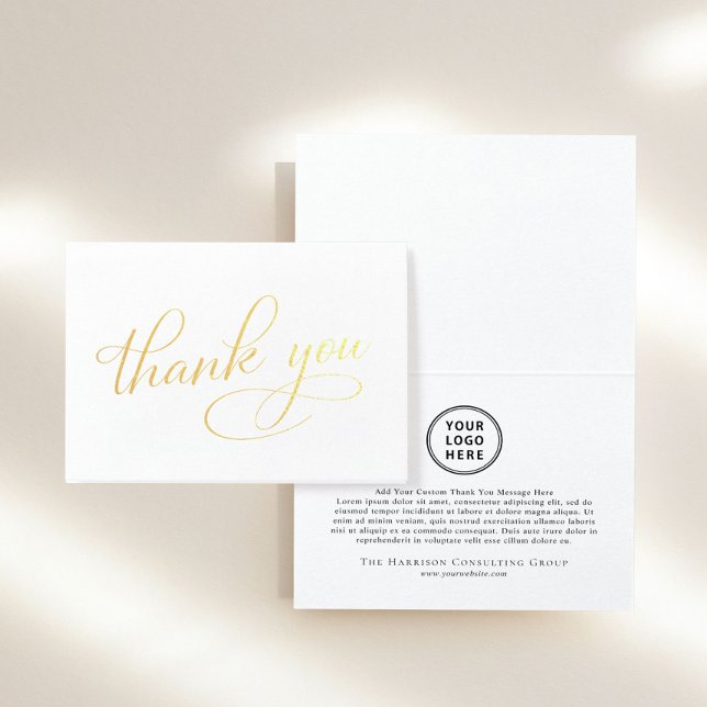 Elegant Business Corporate Logo Thank You Foil Card (Creator Uploaded)