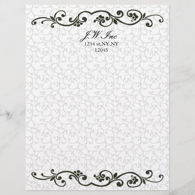 elegant Business Letterheads orange Letterhead Template (Front)
