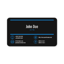 Elegant Business Logo Blue Lines Blue Icons Black