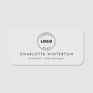 Elegant Business Logo Modern Minimal Professional Name Tag