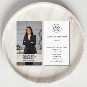 Elegant Business Logo Professional Photo Minimal Card