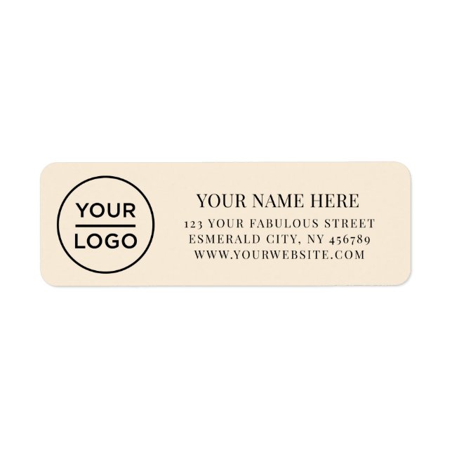 Elegant Business Logo Return Address (Front)