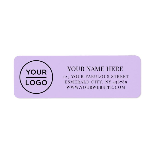 Elegant Business Logo Return Address (Front)