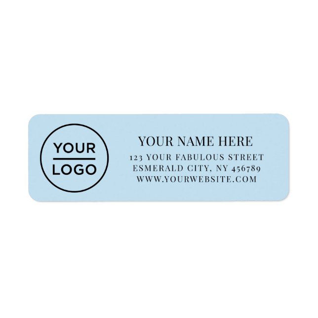 Elegant Business Logo Return Address (Front)