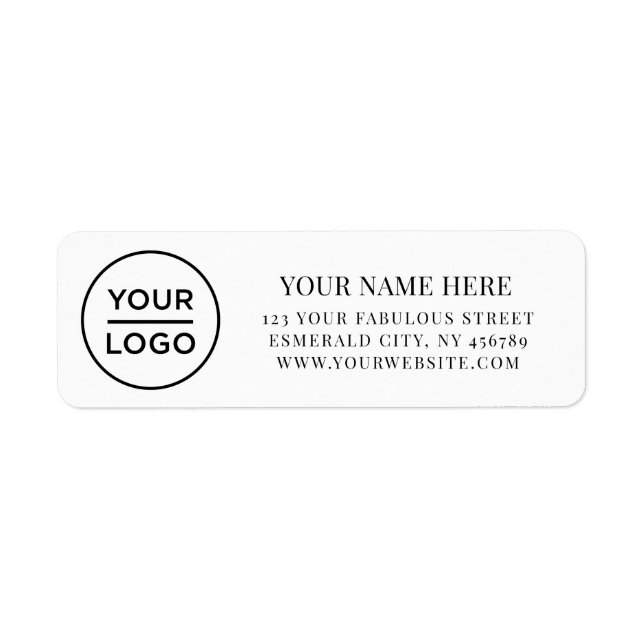 Elegant Business Logo Return Address (Front)