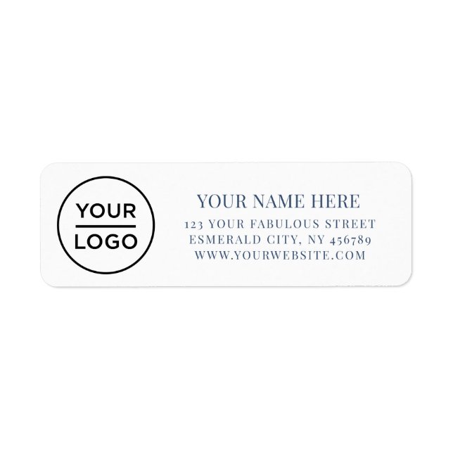 Elegant Business Logo Return Address (Front)