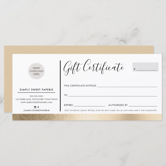 ELEGANT BUSINESS modern chic black faux gold (Front/Back)