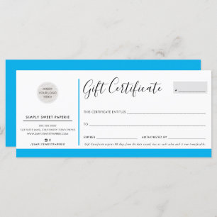 ELEGANT BUSINESS modern chic logo aqua blue