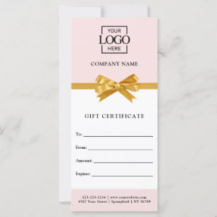 Elegant Business Personalized Gift Certificate