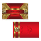 Elegant Business Red Gold Damask Jewel