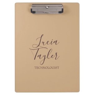 Elegant business script blush clipboard