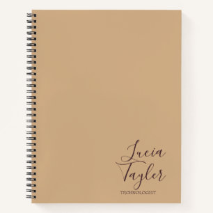 Elegant business script blush notebook