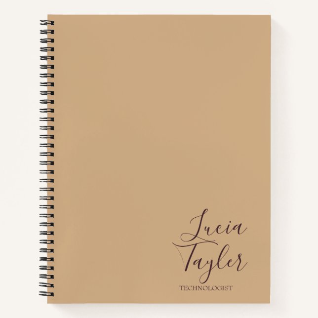 Elegant business script blush notebook (Front)