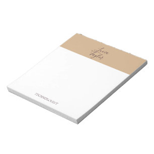 Elegant business script blush notepad