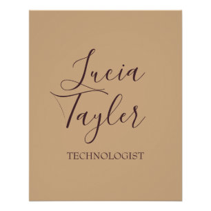 Elegant business script blush poster