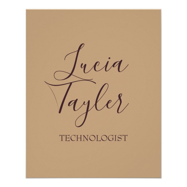 Elegant business script blush poster (Front)