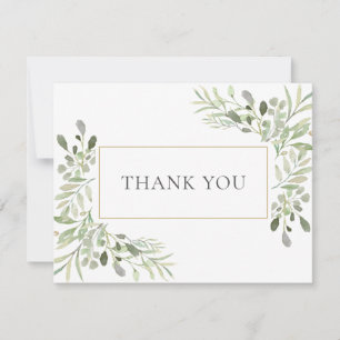 Elegant Business Spring Leaves Thank You Card