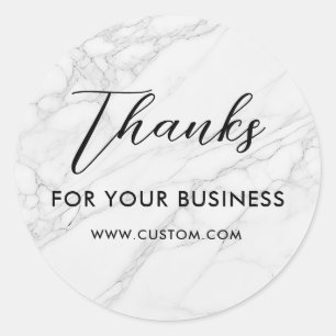 Elegant business thank you  classic round sticker
