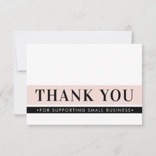ELEGANT BUSINESS THANK YOU order insert blush pink