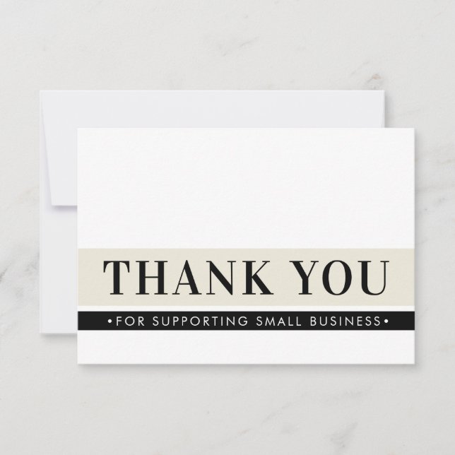 ELEGANT BUSINESS THANK YOU order insert ivory  (Front)