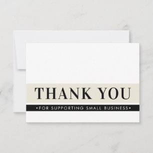 ELEGANT BUSINESS THANK YOU order insert ivory  Card