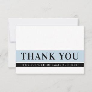 ELEGANT BUSINESS THANK YOU order insert pale blue Card