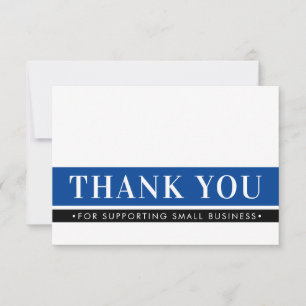 ELEGANT BUSINESS THANK YOU order insert royal blue