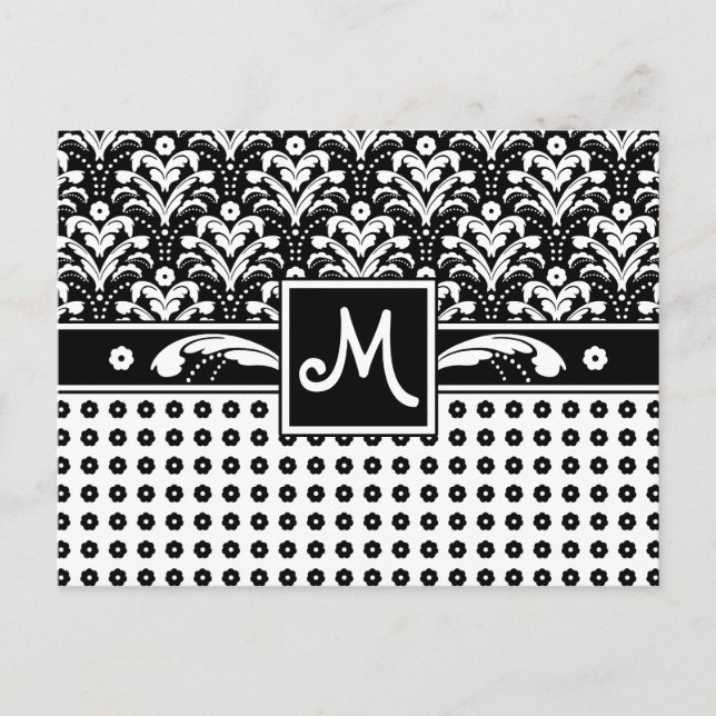 Elegant Business Woman's Art Deco Damask Chic Postcard (Front)