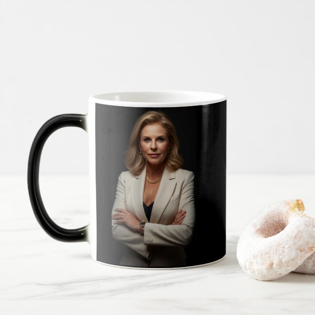 Elegant Businesswoman Mug – Stylish Gift for Women (With Donut)