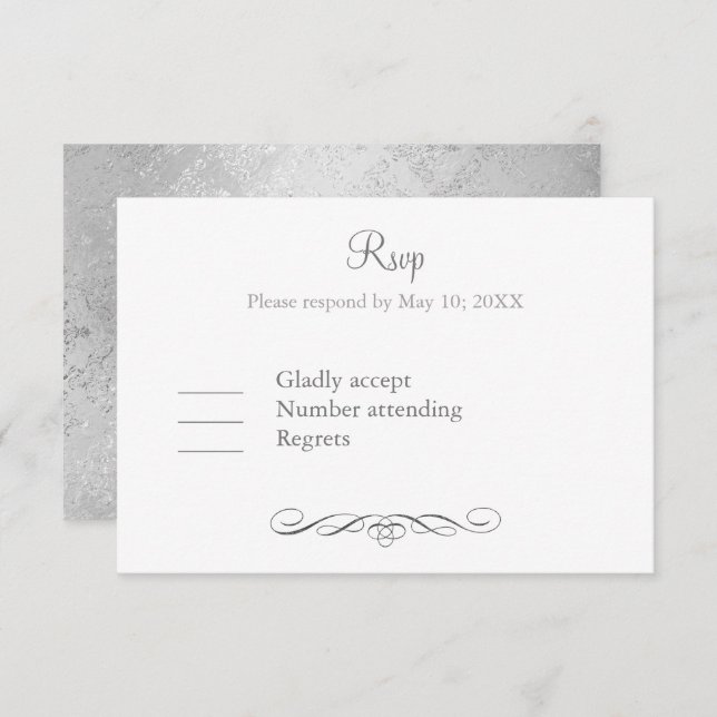 Elegant but simple gay Wedding Rsvp (Front/Back)