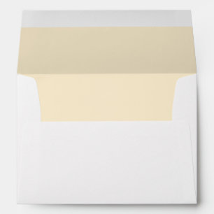 Elegant Butter Yellow Lined Wedding Envelope
